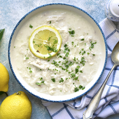 Avgolemono Soup (Greek chicken, lemon and rice soup)