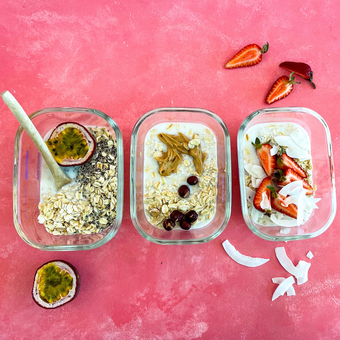 Three Overnight Oat Flavours