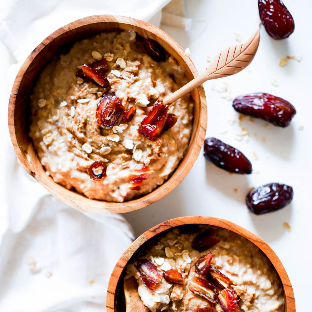 Quick and Easy Sticky Date Oats Recipe Leah Itsines LEAH ITSINES