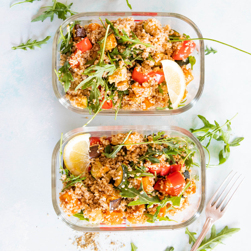 Roast Vegetable and Bulgur Wheat Salad