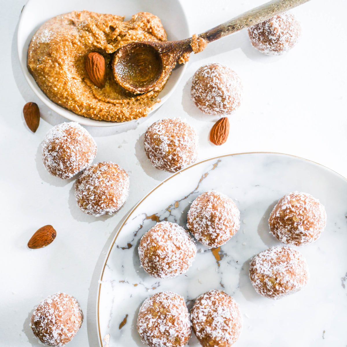 Vanilla & Almond Butter Protein Balls Recipe Leah Itsines LEAH ITSINES