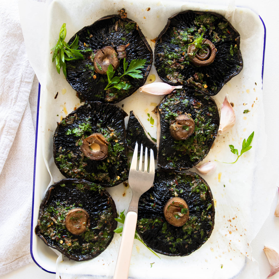 Garlic Portobello Mushrooms