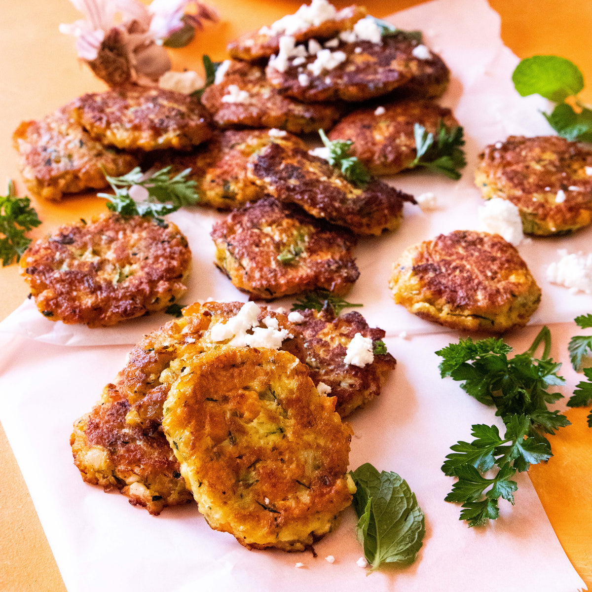Quick and Easy Pumpkin and Zucchini Fritters Recipe Leah Itsines