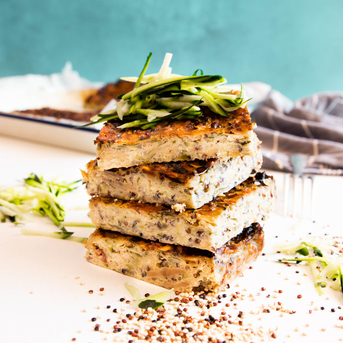 Healthy & Easy Zucchini and Quinoa Slice LEAH ITSINES