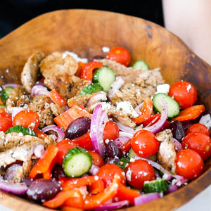 Grilled Pork & Greek Salad