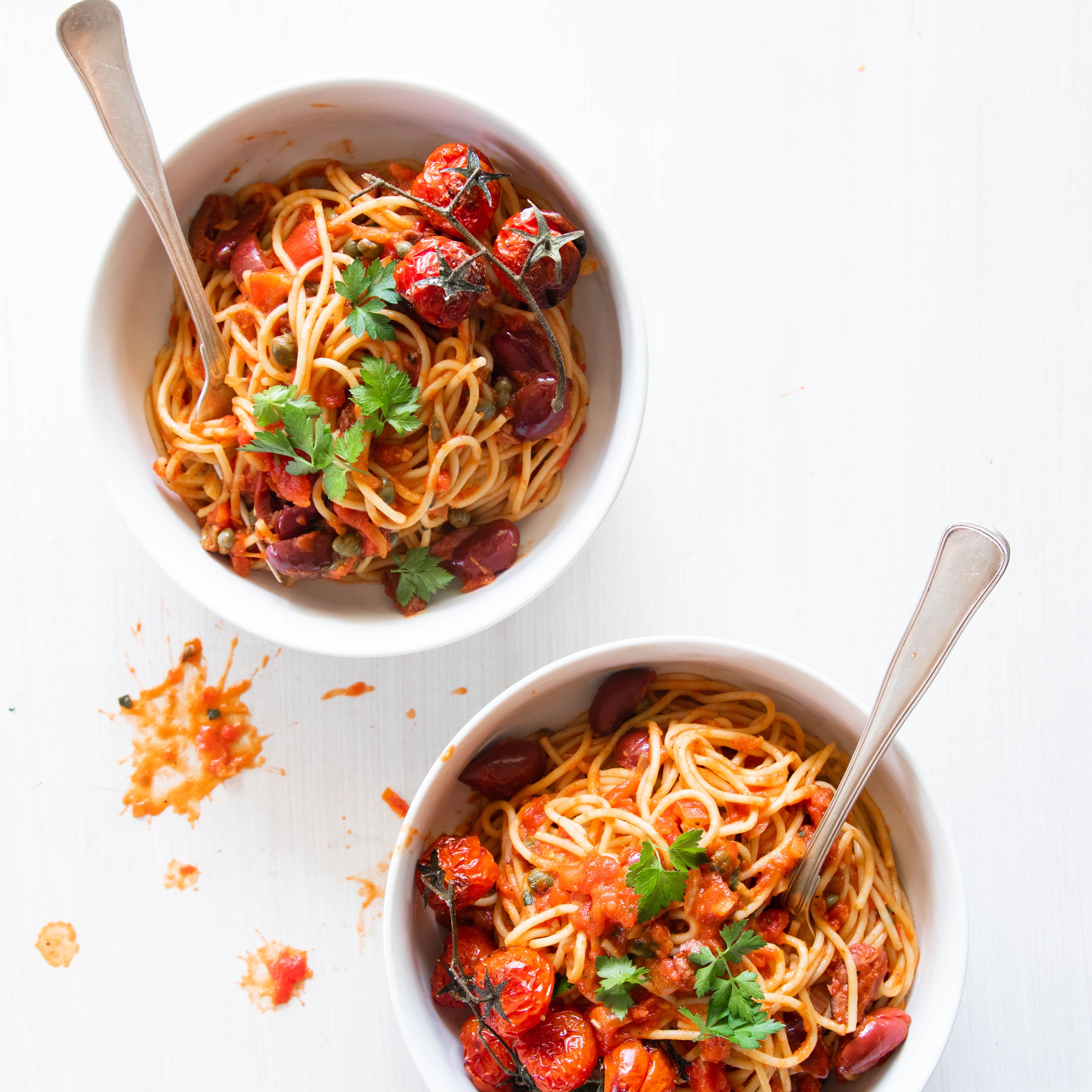 Puttanesca with Red Sauce