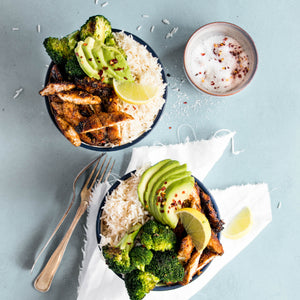 Barbecue Honey Chicken Rice Bowls