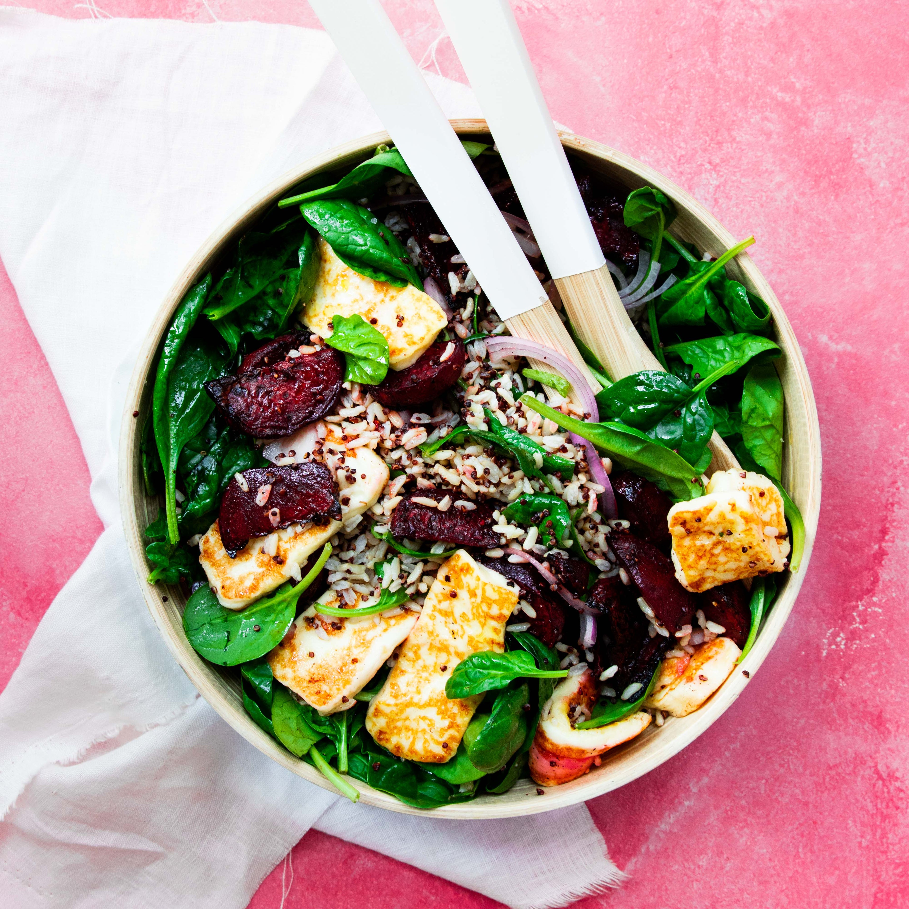 Beetroot and Haloumi Salad