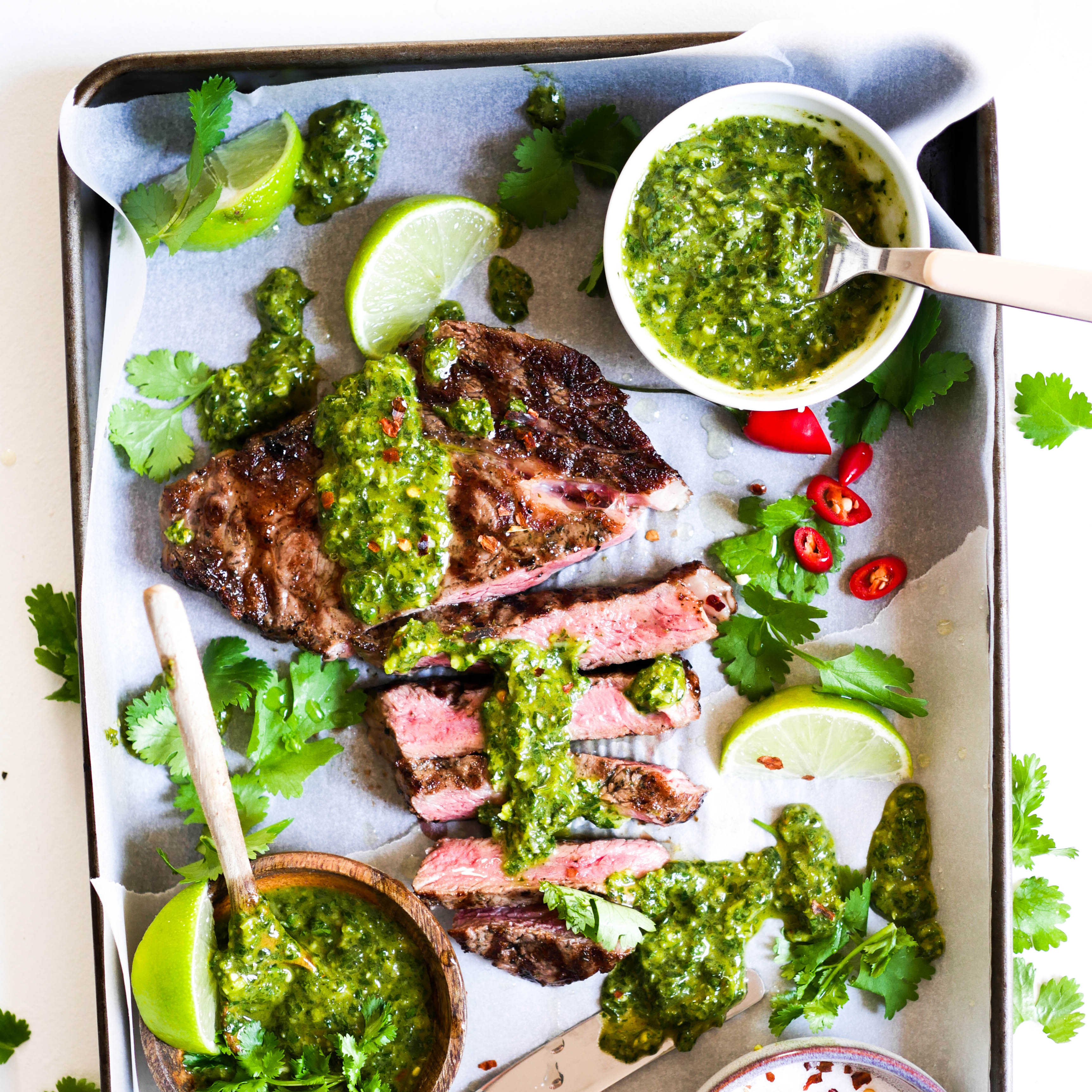Steak with Chimichurri Sauce