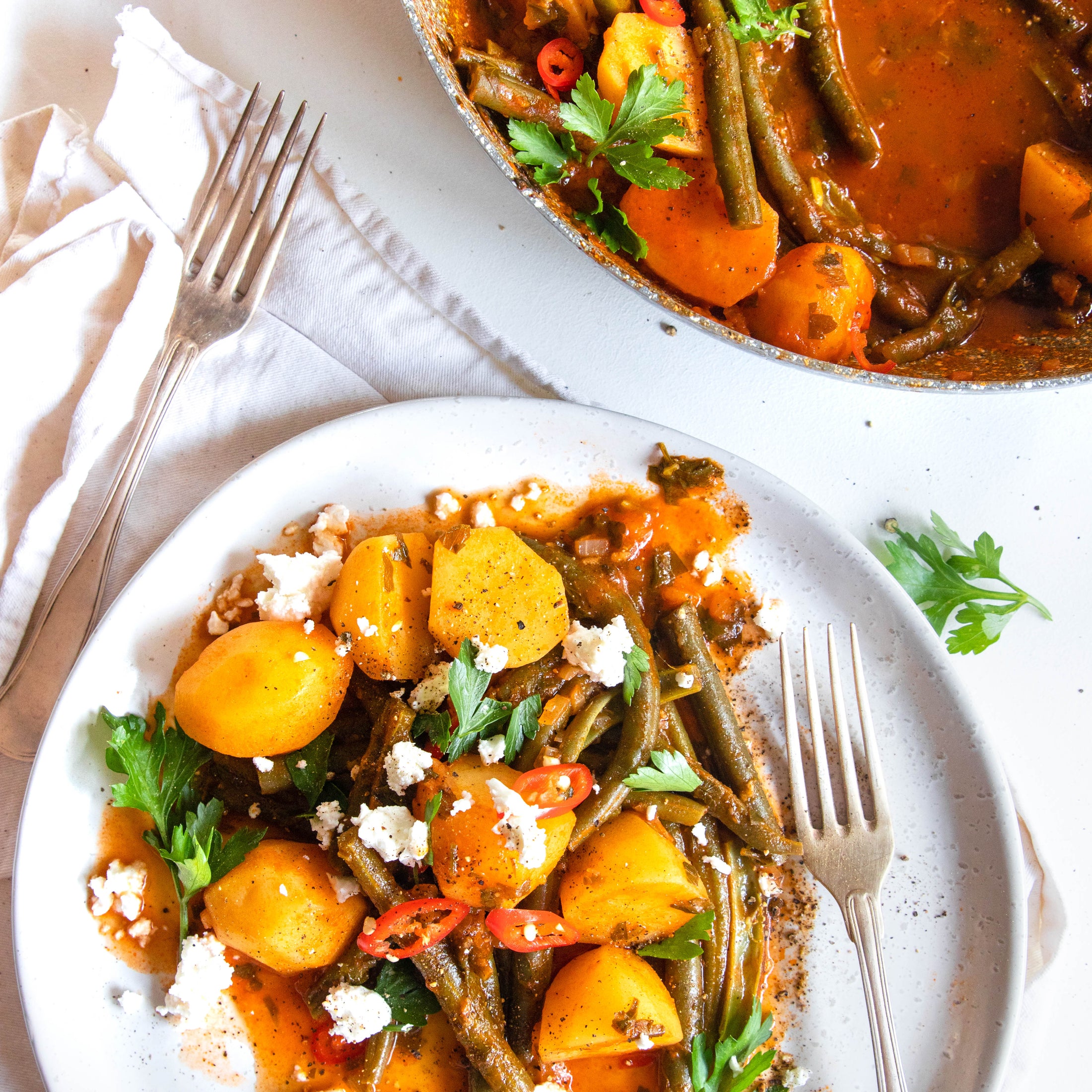 Easy Greek Beans And Potatoes Fasolia Fasolikia Recipe easy-greek-beans-and-potatoes-fasolia-fasolikia-recipe