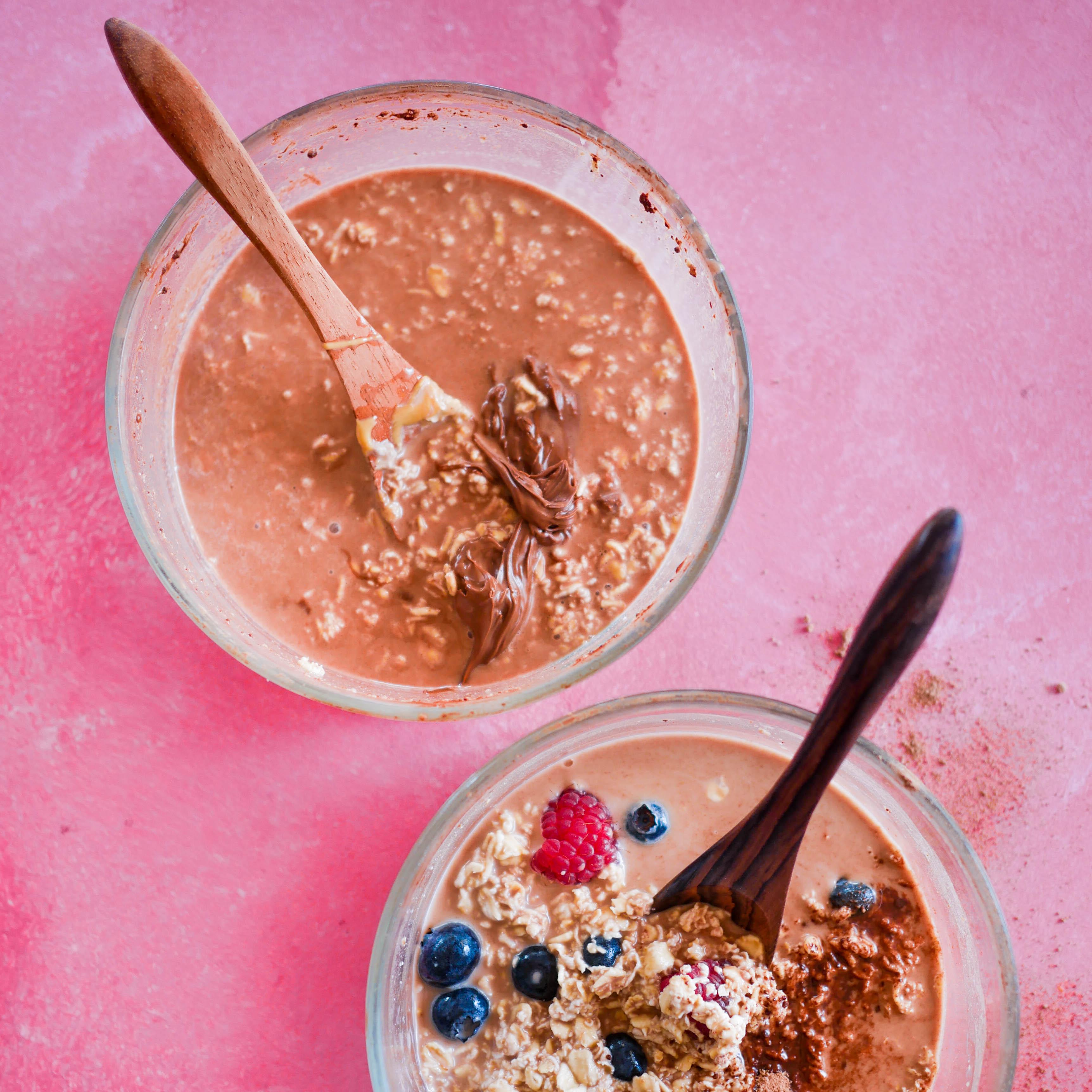 Hazelnut Butter Overnight Oats