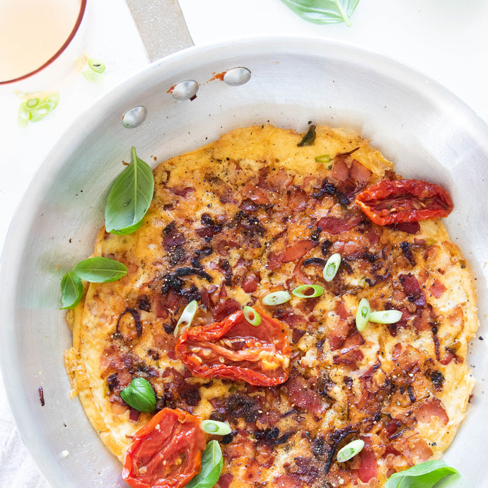 Pancetta and Sun Dried Tomato Omelette