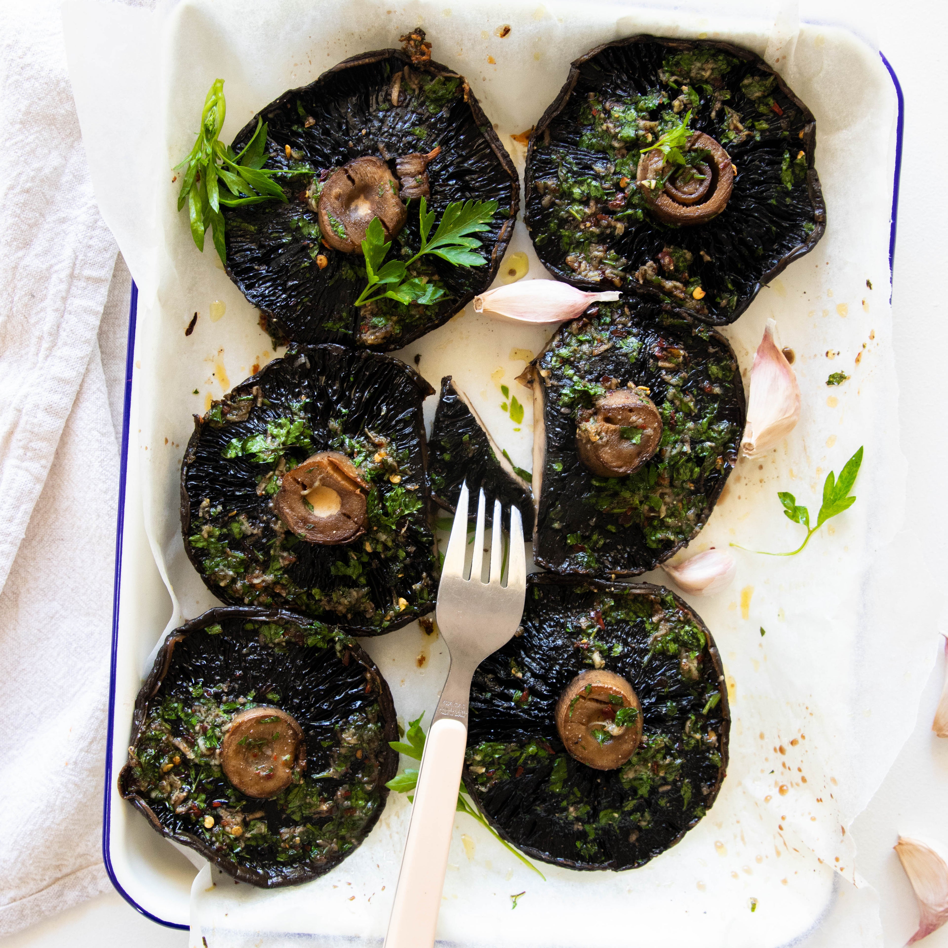 Garlic Portobello Mushrooms