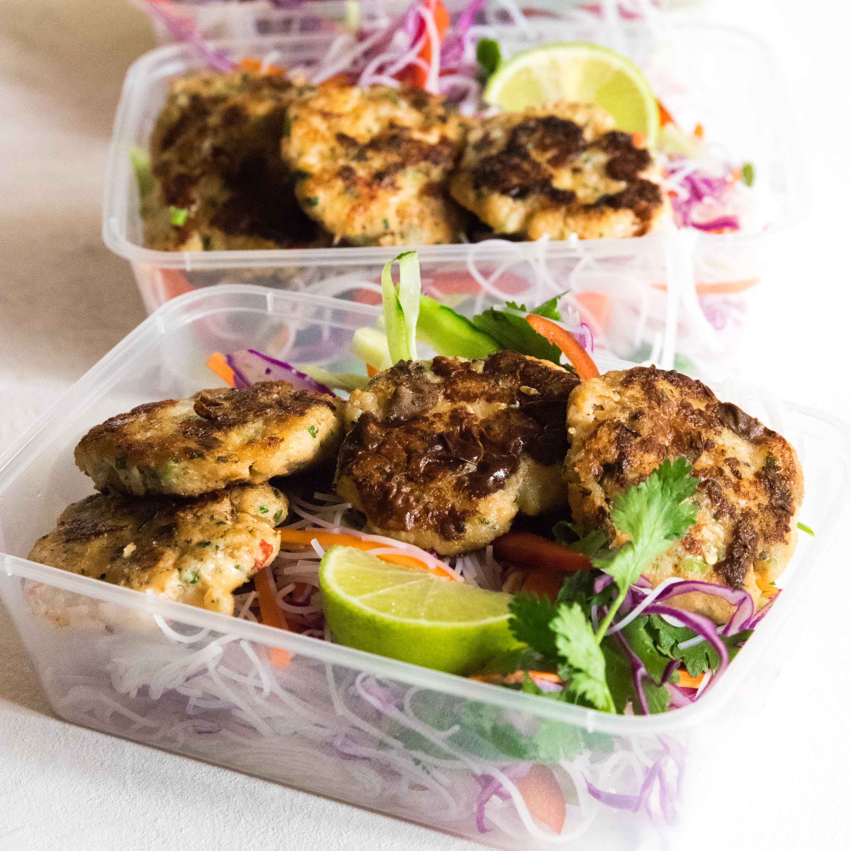 Fish Cakes and Vietnamese salad