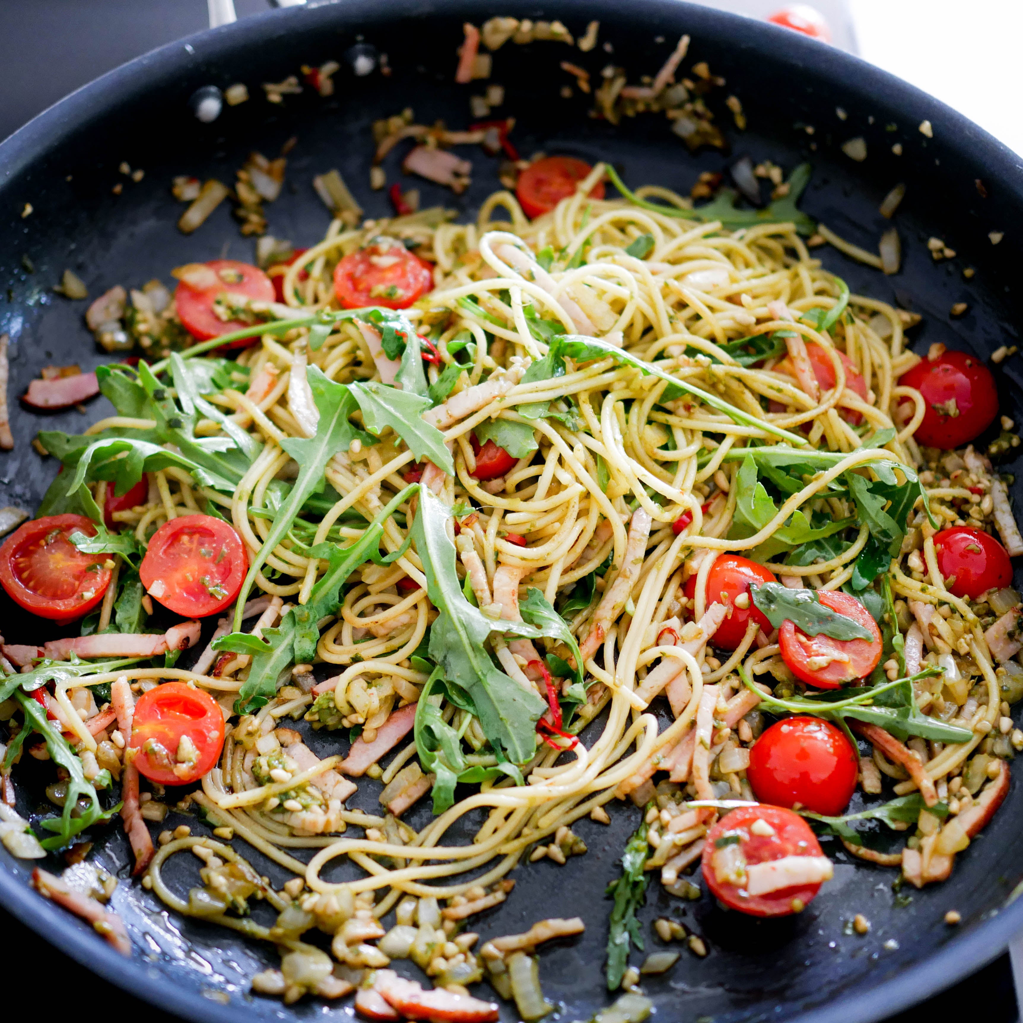 Bacon and Pesto Pasta