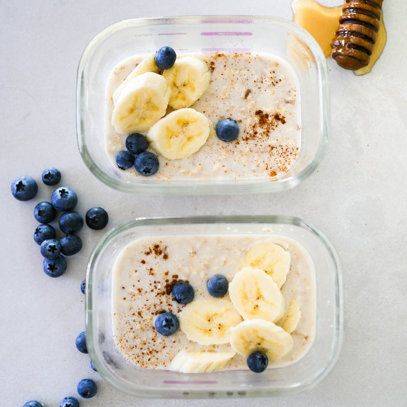 Vanilla Banana & Blueberry Overnight Oats