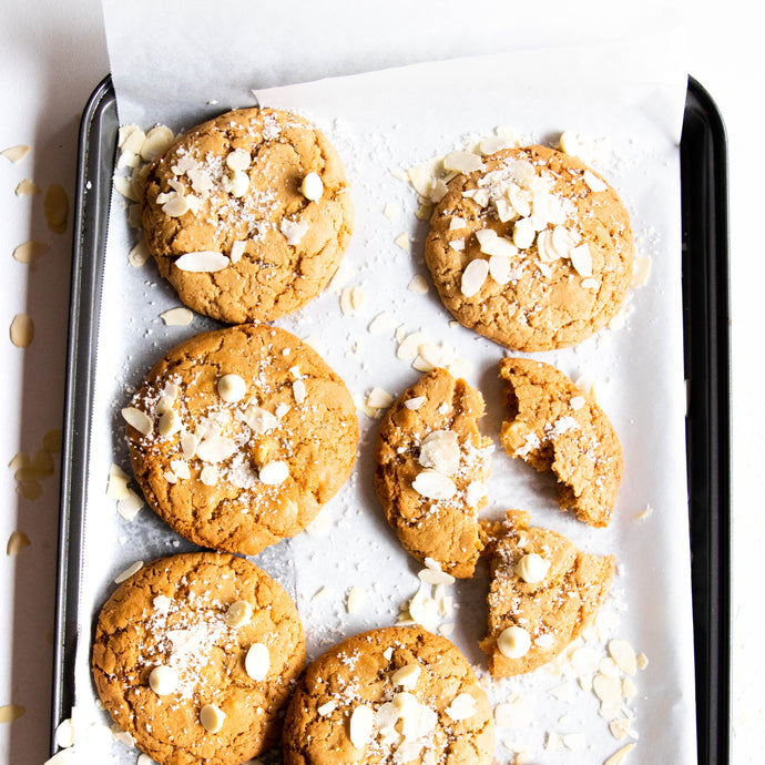 White Choc and Coconut Cookies
